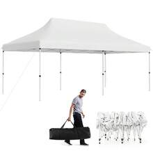 10 X 20 Feet Pop-Up Canopy Tent Folding Instant Awning With 3 Adjustable Heights - - 1 - View 3
