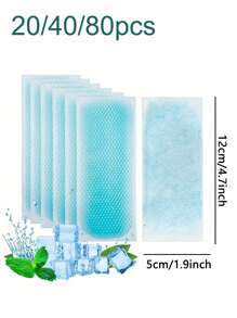 20/40/80pcs Summer Cooling Pad Physical Cooling Pad Summer Refreshing Cooling Pad Adult Mobile Phone Cooling Pad, For Summer And For Outdoor,Sport,Travel,Kitchen,Bedroom,School,Office,And For Woman,Man,Adult