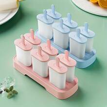 Moule à glace DIY 1 pièce - Glaçons, sorbets et sucettes glacées faits maison - Pack de 6 trous Accessoires de cuisine