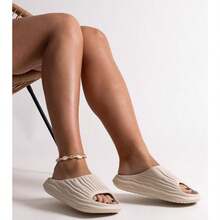 Beige Miniya gerüschte Flip-Flops - Beige - Übersicht 2