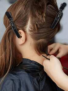 10个/5个造型定位夹鸭嘴夹，长嘴夹卷发夹鳄鱼夹塑料发夹 - 彩色 - 查看 7