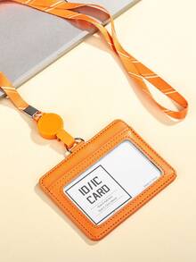 1 件颈挂拉链卡片收纳包 PU 皮革便携式轻便卡包卡片钱包适合教师学生工作用品（不含卡）教师礼物身份证夹照片卡夹女士钱包迷你钱包钱包学校用品 - 彩色 - 查看 18