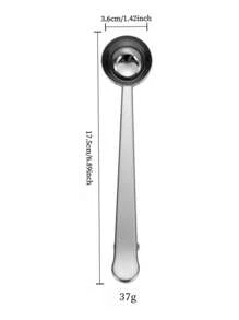 2-in-1 Edelstahl Kaffeelöffel & Klemmen Set, goldene Küchenaccesoires, Cafe Espresso Dekoration Schulanfang