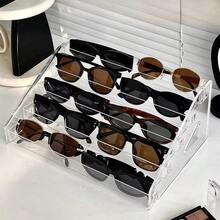 1pc Transparent Acrylic Fashion Eyewear Storage Ladder Rack, Transparent Eyewear Storage Display Box Eyewear Collection Box Stand, Accessory Stand | Eyewear Display Solution | Clear Crystal Rack | Transparent Design - Nhiều màu - Xem 3