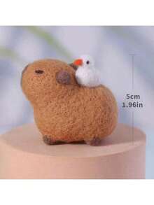 1 件水豚羊毛毡 DIY 工艺套件，小动物羊毛工艺制作套装（包括材料包和工具） - 彩色 - 查看 2