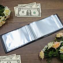 Ein Währungssammelalbum mit 40 Fächern, ein Bargeldeinzahlungsbuch, ein Einzahlungsordner, ein Kassenbuch, ein Notizblock und ein Sparbuch, entworfen für Sammler zur Verwaltung von Bargeld und Banknoten, Sparplan, 14-tägiger Sparplan, 10.000 Euro Sparplan, Sparprogramm - Schwarz - Übersicht 4