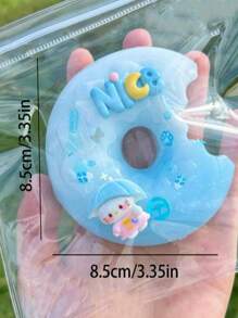Sanrio 1 pieza Juguete esponjoso y suave con diseño creativo y lindo de dona, juguete anti-estrés de rebote lento, serie de verano con diseño de dona, pata de gato de caricatura, juguete esponjoso de barro, juguete esponjoso de gofre, juguete realista anti-estrés, etiqueta suave, regalo de fiesta (estilo y color aleatorio)