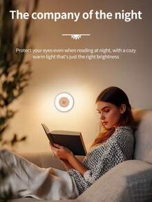 1/2/4 Stücke Bewegungsmelder Leuchte, berührbare Smart Sensor LED Nachtlicht mit warmem und kühlem weißem Softlicht, 3-Farben dimmbar, geeignet für Kinderzimmer, Flur, Schlafzimmer, Treppe, Badezimmer, Wohnzimmer, Schrank, kompaktes Design, einfache Installation, USB aufladbar, Innenbeleuchtung, runder Sensor Nachttischlampe, überall innen & außen verwendbar