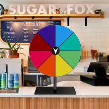 1 Set Acrylic Rainbow-Color Rotating Game, Offers Commercialized Dry Erase Spin Wheel Game For Clients, Spin To Win Rewards, Engagement & Wedding Guest Entertainment, Can Set Up Tasks Or Questions, Customizable For Fun Family & Kids Activities Spin Game Board - Multicolor - View 4