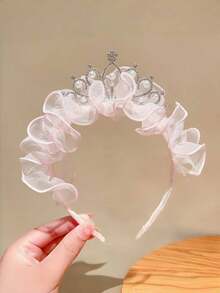 1 件女式皇冠头带，公主皇冠头饰发饰，可爱甜美生日发箍 - 彩色 - 查看 9