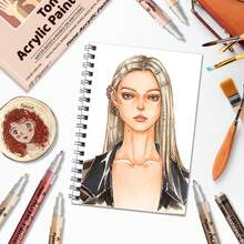 1 支肤色丙烯颜料马克笔、美甲图形马克笔、肤色水性陶瓷艺术马克笔、人体彩绘 DIY 笔、防水防污学校用品、返校 - 膚色丙烯畫筆 - 查看 6