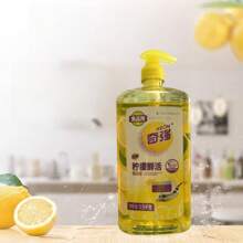 Qiqiang Lemon Fresh Dishwashing Liquid 1.028kg/1.5KG Large Bottle Family Version Food Use:Tableware Oil Removal No Residue After Use Safe And