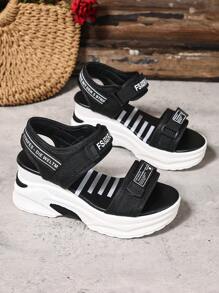 2025 New Summer Women Sandals, Platform Thick Sole Wedge Heels Sandals, Fashion Versatile Beach Sandals, Casual Outdoor Sandals, Simple Commute Shoes For Women