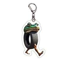 Tung Tung Tung Sahar，Tralalelo特拉拉拉系列人物钥匙扣，古怪抽象木人，穿鞋的鲨鱼，AI抽象人物，意大利山海经，背包挂饰，送给家人和朋友的小礼物 - 彩色 - 查看 10