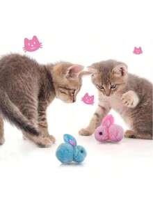 Multi-Pack Plush Cat Balls, Soft Interactive Cat Toys Without Batteries, Plush Material Suitable For All Cat Breeds, Cat Chewing And Play Toys