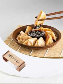 1/3 Pcs Customizable Chopstick Rest, Stainless Steel Chopstick Holder With Personalized Text/Name, Multi-Color 304 Stainless Steel, Creative Multifunctional Flatware Organizer, Hotel/Restaurant Tableware Decor, Home/Party/Birthday/Holiday Gathering Decoration