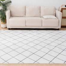 Rug, Washable, All Season, Room Mat, Small, Play Mat, Nordic, Anti-Mite, Non-Slip, Washable Rug, Compatible With Hot Carpet, Compatible With Floor Heating, Summer, Winter, Mat, Rug Mat, Carpet, Rug Carpet, Flannel, Washable, Carpet, Living Room - Línea blanca - Ver 16