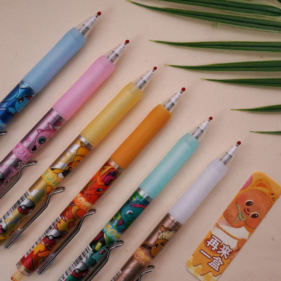 1支圆珠笔，黑色签名水性笔，学习办公，学校学生学习文具笔 - 彩色 - 查看 1