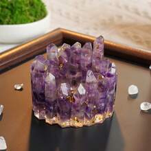 6-7cm Crystal Column Bowl - Crystal Stone Candle Holder - Crystal Stone Bracelet Jewelry Container Storage Box Decor - Ideal For Cleaning Crystals, Great Gift For Women And Home Healing Decor - Multicolor - View 5