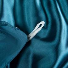 3 件套缎面羽绒被套，现代矩形时尚简约奢华双人床被套，多种尺寸可选，适合四季卧室使用 - 巴黎藍 - 查看 10