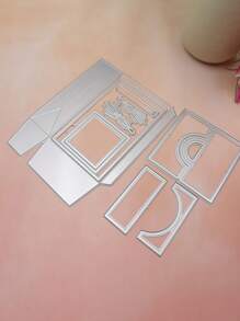1-Piece Gift Box Style Metal Cutting Die Scrapbook Cutting Mold Suitable For Card Making DIY Production Holiday Card Album Making Craft Decorations.