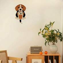 1 pièce Horloge murale décorative en bois avec queue de chien remuante, fonctionnant sur pile, pendule simple et mignon. Décoration idéale pour la chambre, le salon, la classe, le terrain de jeu, la ferme. Cadeau idéal pour la Saint-Valentin, la Fête des enfants, les anniversaires, les fêtes, la rentrée scolaire, le Ramadan, le Nouvel An