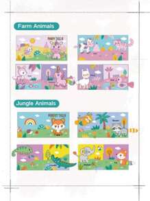 Soft Baby Book High Contrast Baby Toy, Touch And Feel Wrinkle-Free Cloth Book Baby Toy, 3D Animals, Made Of Fabric, Bright Colors, Christmas Stocking Filler Gift For Newborn Boys And Girls 0-6-12 Months