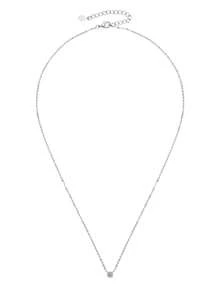XUJIA 1PC Classic 0.3ct/0.5ct Moissanite Necklace For Women Round 4mm/5mm 925 Sterling Silver Necklace 40+5cm Women's Jewelry Anniversary Birthday Jewelry Gifts For Her With GRA Certificate
