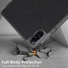 适用于荣耀 Pad X9 X8 X8A X8Pro 11.5 SE 11 11.5 英寸 S 平板电脑保护套适用于小新 Pad Tab M9 M10 M11 保护套适用于 Galaxy Tab S10 S9 S8 S7 FE Plus S6 Lite 平板电脑皮革三折叠支架保护套适用于 iPad Pro 11 Air 11 13 适用于小米 Redmi Pad SE 6S Pro 自动睡眠边缘保护壳 - 黑色 - 查看 8