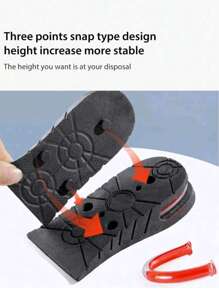 2 pares de plantillas invisibles para aumentar la altura, inserciones para aliviar el pie con amortiguación de impactos, para hombres y mujeres