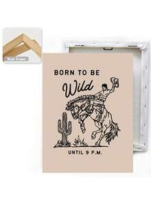1/3pcs Western-Themed Wall Art Posters, Modern Cowboy Style Wall Art, Illustrations Of Wild Horses And Cowboys Wall Art, Humorous And Whimsical Canvas Artwork Wall Painting Gift, Ideal For Living Room, Bedroom, Office, Nursery, Wall Decor, Home And Dorm Decoration, Unframed / Framed ,Wall Art With Frame - Multicolor - View 12