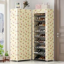 6/9 Andares Sapateira com Capa Protetora, Sapateira de Tecido Não Tecido Economizadora de Espaço, Alta Capacidade, Fácil Montagem, Adequada para Entrada, Armário Portátil de Sapatos, Estante de Armazenamento, para Casa e Dormitório, Material de Metal e Plástico, Fica no Chão, Sem Madeira, Sem Bateria Necessária