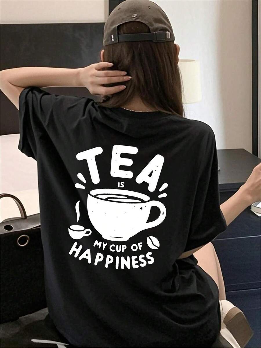 Women Sports Knit Tees & Tanks - 黑色 - 查看 1