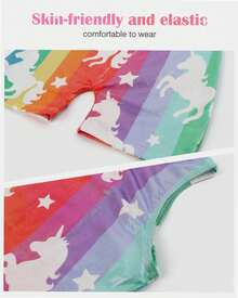 Girls Unicorn Gymnastics Leotard Gymnastics Wear Dance Bodysuit - Multicolor - View 3