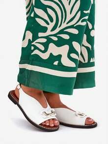 女士时尚百搭休闲平底凉鞋，夏季