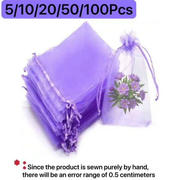 5/10/20/50/100Pcs Multi-Color Vintage, Gift Packaging Bags, Gift Bags, Home And Daily Necessities, Nylon Bag Storage Bags, Festival And Party Supplies, Wedding Supplies, Gift Decoration Packaging, Small Packaging Bags, Jewelry And Accessory Packaging