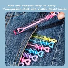 20pcs Small Size Colorful Bubble Wand, Transparent Bubble Blower For Birthday Party, Friends Gathering (Random Color & Design)
