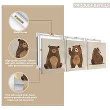Cute Bear 1 Or 3 Nursery Wall Art Set: 3 PiecesForest Theme Nursery Decor With Hand Painted Brown Bears And Blush - Unisex Scandinavian Nursery Prints - Multicolor - View 9