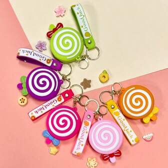 1pc Cute Cartoon Lollipop Coin Purse Keychain Pendant, Can Be Used To Hold Coins, Keys, Etc. Also Suitable As A Gift For Eid Al-Adha, Back To School, Birthday