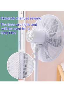 1pc Fan Guard - Anti-Pinch Net, 2025 Best Selling New Model 1pc White/Black Electric Fan Protective Net, Child-Fan Cover, Net, Round Protective Cover, Durable Dust Cover - Essential Cleaning Tool To Meet Home, Apartment And Dorm Dust-Proof Needs