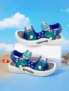 可爱新款卡通恐龙儿童凉鞋室内外软底防滑拖鞋