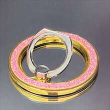 Premium Magnetic Metal Ring Phone Holder, Compatible With Magnetic Phone Ring Holder, Compatible With Iphone Wireless Charging, 2-In-1 Ring Holder, Comes With Magnetic Ring, Multiple Frame Color Options, Suitable For Fitness/Office/Watching Videos - Multicolor - View 14