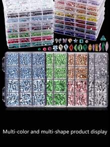 12pcs/Set Mixed Flat Nail Art Rhinestones Decor, Nail Jewels For DIY Nail Jewelry, Phone Case, Cup, Hair Accessories, Face Gems