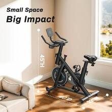 Exercise Bike With LCD Display Stationary Bike With Exclusive App For Customized Exercise Plans Quiet Indoor Cycling Bike Exercise Equipment For Home Gym Use 300lbs Weight Capacity - Friction-Black - View 7