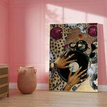 1/3pcs Leopard-Print Wall Art Posters, Modern Abstract Style Wall Art, Illustrations Of Leopards With Bold Colors And Patterns Wall Art, Stylish And Edgy Canvas Artwork Wall Painting Gift, Ideal For Living Room, Bedroom, Office, Lounge, Wall Decor, Home And Dorm Decoration, Unframed / Framed ,Wall Art With Frame - Multicolor - View 4