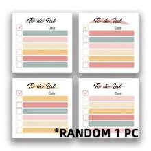 Soft Hue Check 1PC/4pcs 3x3 Inch Sticky Notes Set, Vintage Memo Pads With High-Adhesive, Post Reusable Tearable It Notes For Journal Planners Office School Home, Bulk Retro Stationery Gift