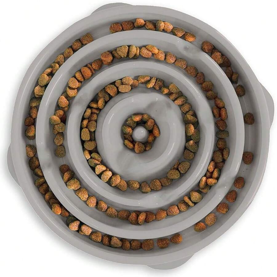 Outward Hound Fun Feeder Slo Bowl, Large Slow Feeder Dog Bowl, 4 Cups, Orange