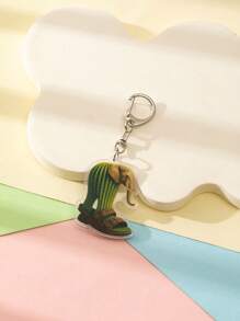 1 Pc Acrylic Strange Italian Silly Animal Shan Hai Jing TungTungTungTung Sahur/Tralalero Tralala/Lirili Larlla/Bombardiro Ctocodilo/Boneca Ambalam//Brr Brr Patapim Character Style Theme Keychain Pendant Backpack Ornament/Bag Accessories/School Bag Accessories/Purse Pendant/Friend's Gifts