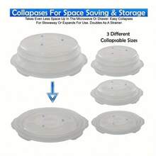 Microwave Cover Lid Collapsible Anti Splatter Guard Food Cover Lid - White - View 3