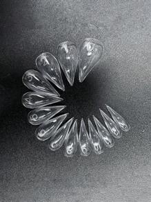 140pcs Curved Stiletto Nail Dual Forms For Poly Nail Gel Extension Of 3D Cat Claw Reusable Full Cover Molds Christmas Nail Art Design 14 Sizes